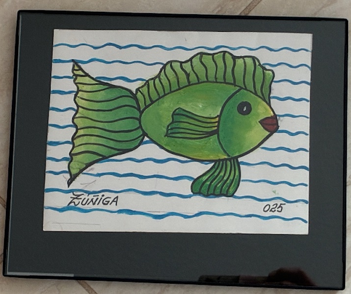 Artwork 3b: Pez verde by Lawrence Zúñiga Batista (1940 - 2025)