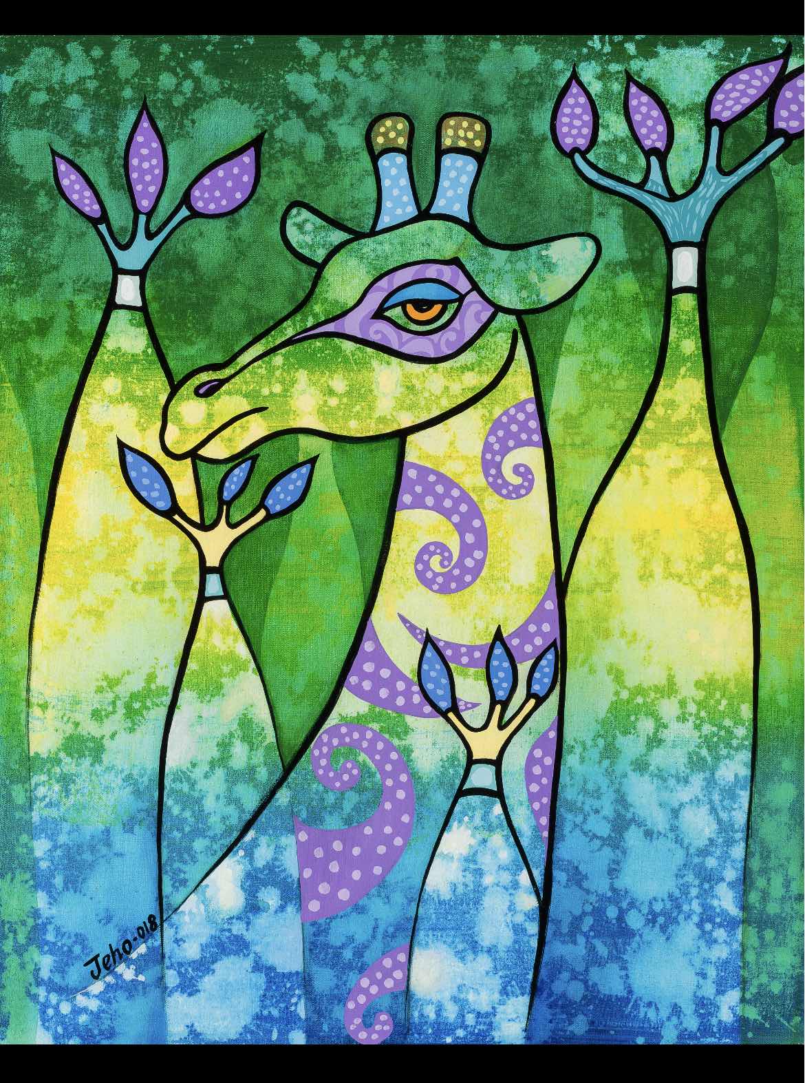 Artwork 5: Girafa by Jehovanny Rodríguez Sanamé (Jeho) (1972-)